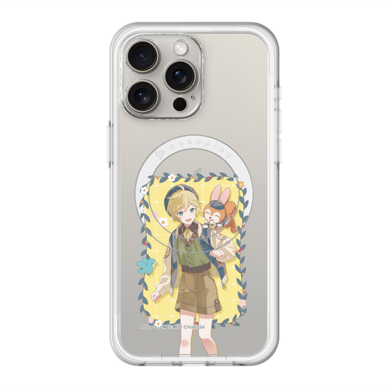 スリムプロテクションプレミアムケース with MagSafe［ 初音ミク×クッピーラムネ - 鏡音レン×クッピー - 等身イラスト1 ］