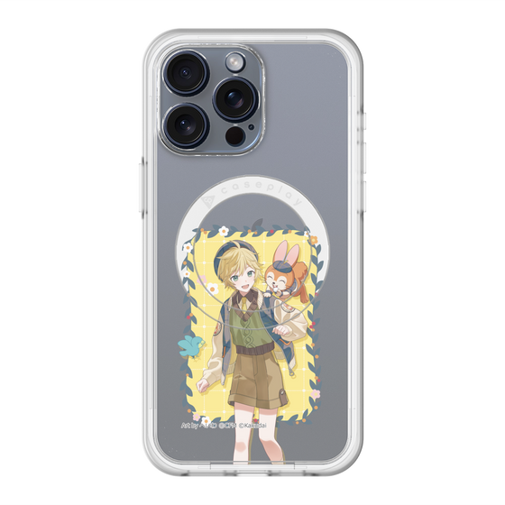 スリムプロテクションプレミアムケース with MagSafe［ 初音ミク×クッピーラムネ - 鏡音レン×クッピー - 等身イラスト1 ］