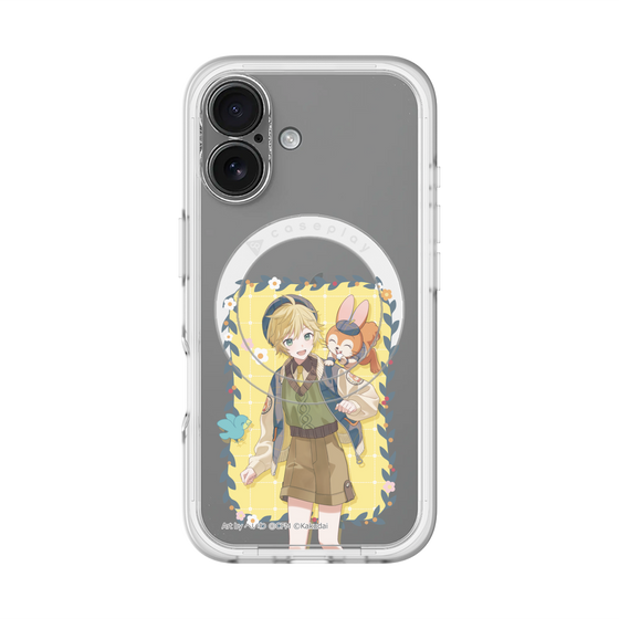 スリムプロテクションプレミアムケース with MagSafe［ 初音ミク×クッピーラムネ - 鏡音レン×クッピー - 等身イラスト1 ］