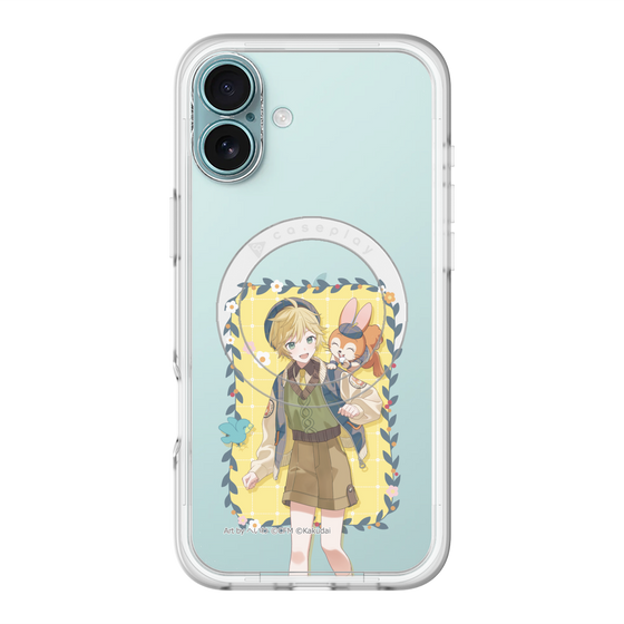 スリムプロテクションプレミアムケース with MagSafe［ 初音ミク×クッピーラムネ - 鏡音レン×クッピー - 等身イラスト1 ］