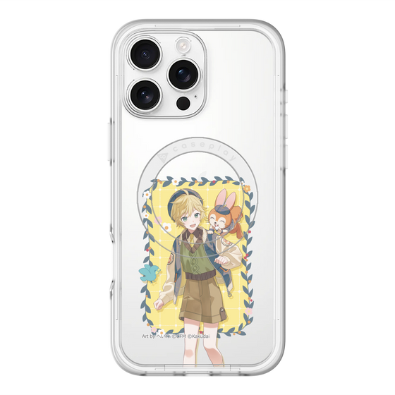 スリムプロテクションプレミアムケース with MagSafe［ 初音ミク×クッピーラムネ - 鏡音レン×クッピー - 等身イラスト1 ］
