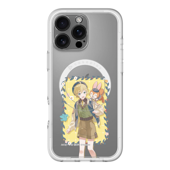 スリムプロテクションプレミアムケース with MagSafe［ 初音ミク×クッピーラムネ - 鏡音レン×クッピー - 等身イラスト1 ］