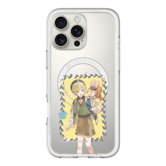 スリムプロテクションプレミアムケース with MagSafe［ 初音ミク×クッピーラムネ - 鏡音レン×クッピー - 等身イラスト1 ］