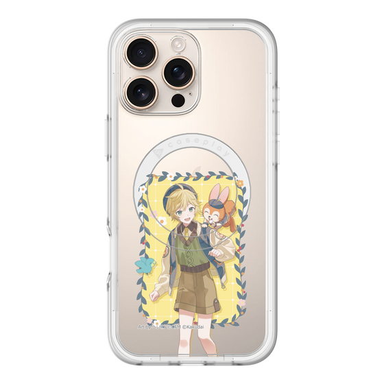 スリムプロテクションプレミアムケース with MagSafe［ 初音ミク×クッピーラムネ - 鏡音レン×クッピー - 等身イラスト1 ］