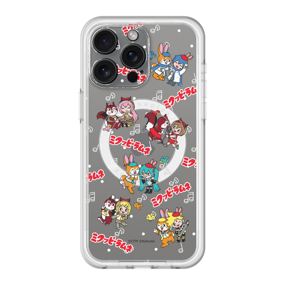 スリムプロテクションプレミアムケース with MagSafe［ 初音ミク×クッピーラムネ - 総柄 ］