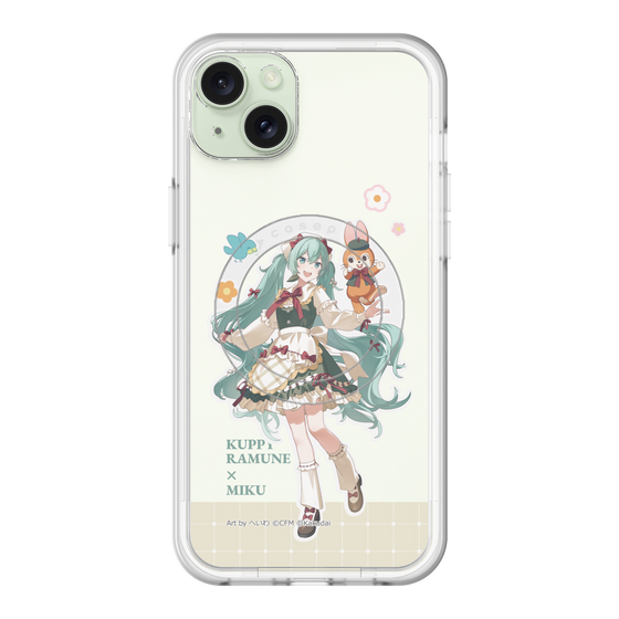 スリムプロテクションプレミアムケース with MagSafe［ 初音ミク×クッピーラムネ - 初音ミク×クッピー - 等身イラスト2 ］