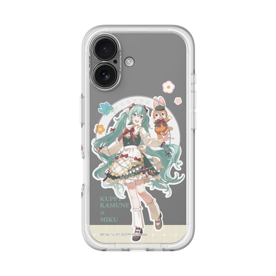 スリムプロテクションプレミアムケース with MagSafe［ 初音ミク×クッピーラムネ - 初音ミク×クッピー - 等身イラスト2 ］