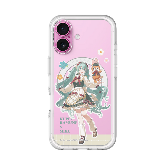 スリムプロテクションプレミアムケース with MagSafe［ 初音ミク×クッピーラムネ - 初音ミク×クッピー - 等身イラスト2 ］