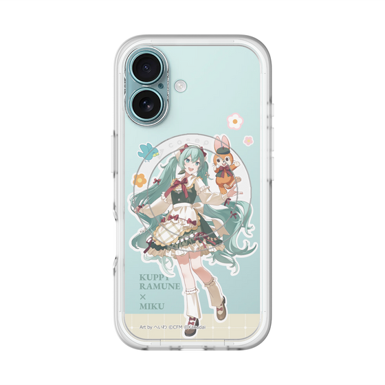 スリムプロテクションプレミアムケース with MagSafe［ 初音ミク×クッピーラムネ - 初音ミク×クッピー - 等身イラスト2 ］