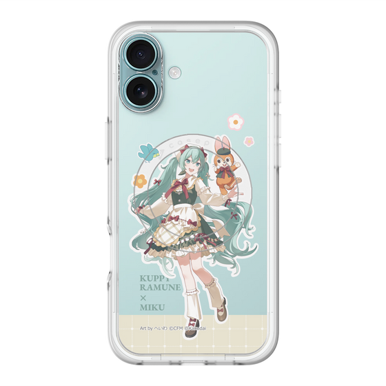 スリムプロテクションプレミアムケース with MagSafe［ 初音ミク×クッピーラムネ - 初音ミク×クッピー - 等身イラスト2 ］