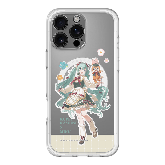 スリムプロテクションプレミアムケース with MagSafe［ 初音ミク×クッピーラムネ - 初音ミク×クッピー - 等身イラスト2 ］