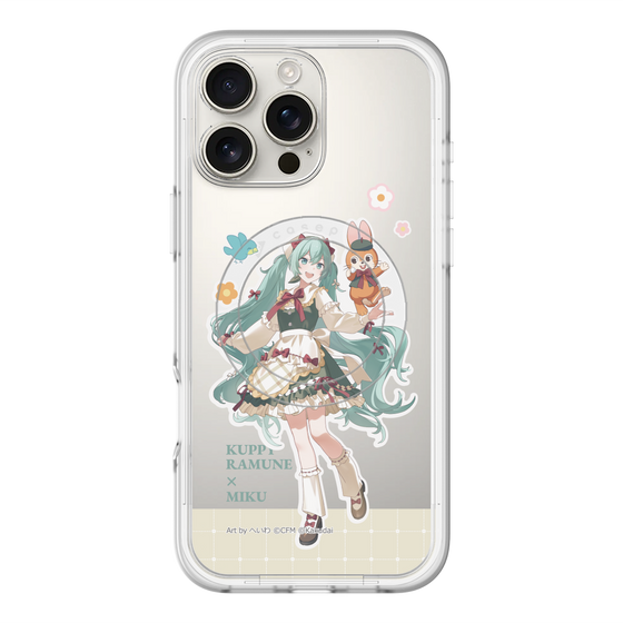 スリムプロテクションプレミアムケース with MagSafe［ 初音ミク×クッピーラムネ - 初音ミク×クッピー - 等身イラスト2 ］