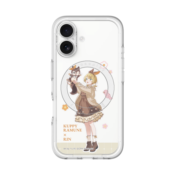 スリムプロテクションプレミアムケース with MagSafe［ 初音ミク×クッピーラムネ - 鏡音リン×ラム - 等身イラスト2 ］