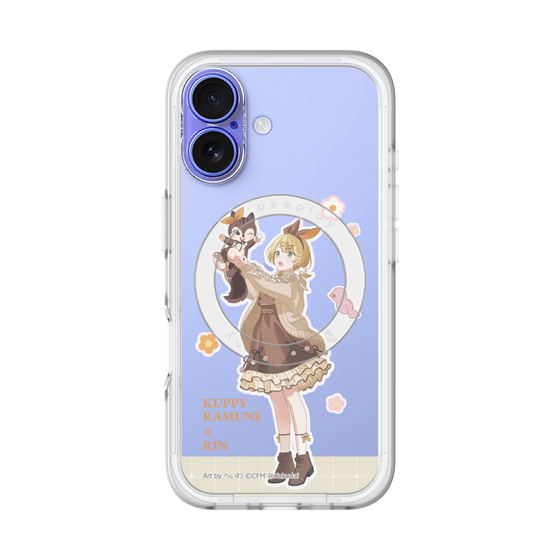 スリムプロテクションプレミアムケース with MagSafe［ 初音ミク×クッピーラムネ - 鏡音リン×ラム - 等身イラスト2 ］