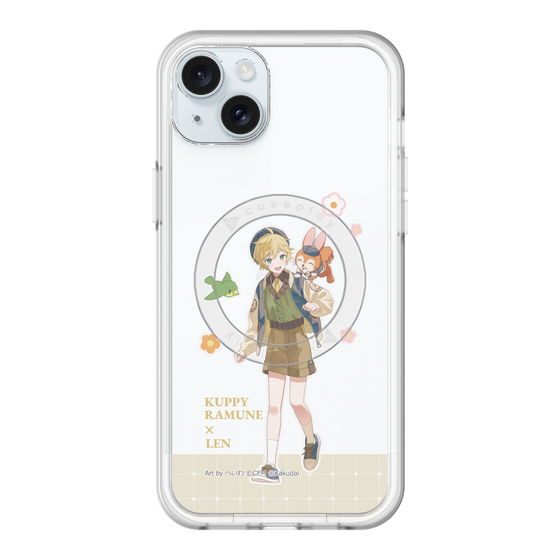 スリムプロテクションプレミアムケース with MagSafe［ 初音ミク×クッピーラムネ - 鏡音レン×クッピー - 等身イラスト2 ］