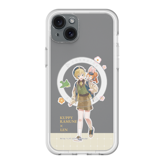 スリムプロテクションプレミアムケース with MagSafe［ 初音ミク×クッピーラムネ - 鏡音レン×クッピー - 等身イラスト2 ］
