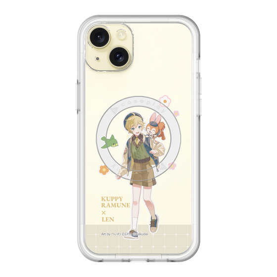 スリムプロテクションプレミアムケース with MagSafe［ 初音ミク×クッピーラムネ - 鏡音レン×クッピー - 等身イラスト2 ］