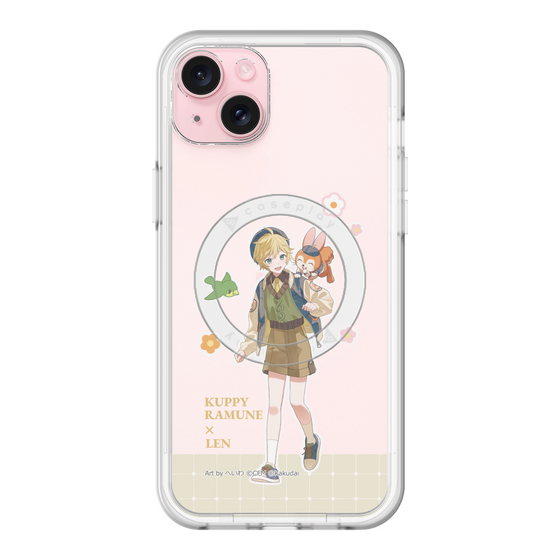 スリムプロテクションプレミアムケース with MagSafe［ 初音ミク×クッピーラムネ - 鏡音レン×クッピー - 等身イラスト2 ］