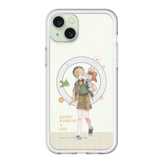 スリムプロテクションプレミアムケース with MagSafe［ 初音ミク×クッピーラムネ - 鏡音レン×クッピー - 等身イラスト2 ］