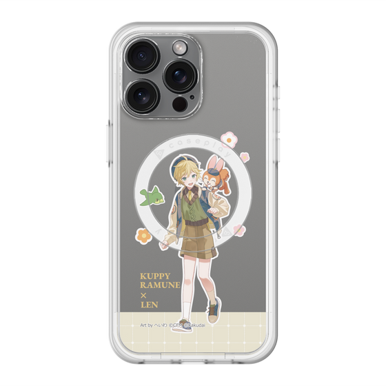 スリムプロテクションプレミアムケース with MagSafe［ 初音ミク×クッピーラムネ - 鏡音レン×クッピー - 等身イラスト2 ］