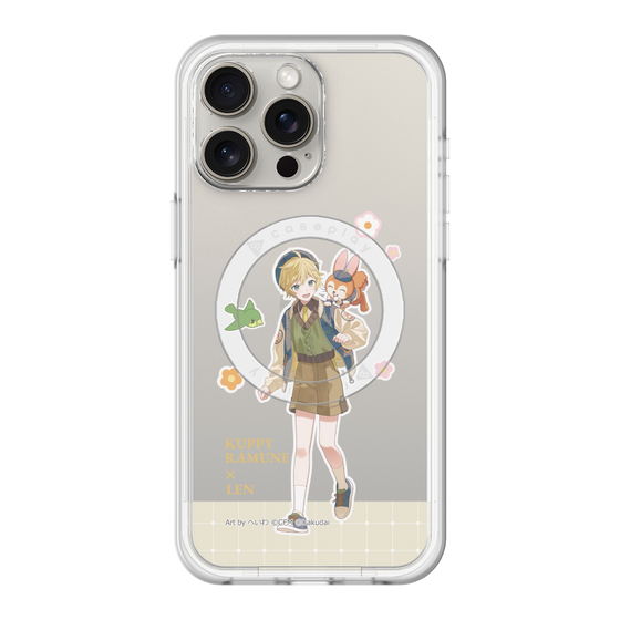 スリムプロテクションプレミアムケース with MagSafe［ 初音ミク×クッピーラムネ - 鏡音レン×クッピー - 等身イラスト2 ］