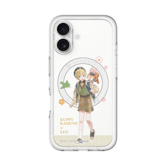 スリムプロテクションプレミアムケース with MagSafe［ 初音ミク×クッピーラムネ - 鏡音レン×クッピー - 等身イラスト2 ］