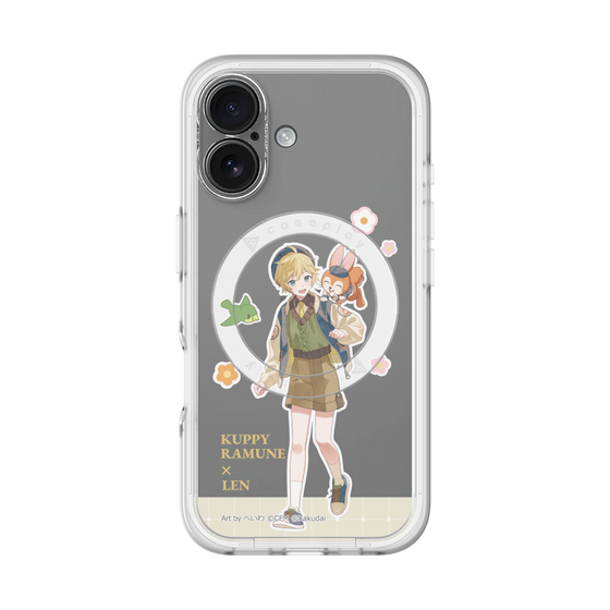 スリムプロテクションプレミアムケース with MagSafe［ 初音ミク×クッピーラムネ - 鏡音レン×クッピー - 等身イラスト2 ］