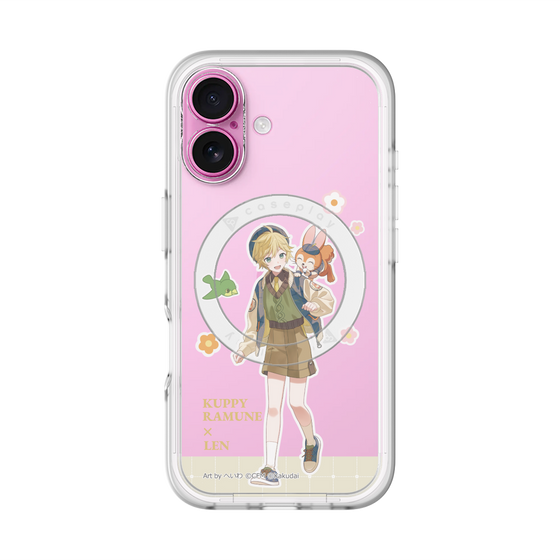 スリムプロテクションプレミアムケース with MagSafe［ 初音ミク×クッピーラムネ - 鏡音レン×クッピー - 等身イラスト2 ］