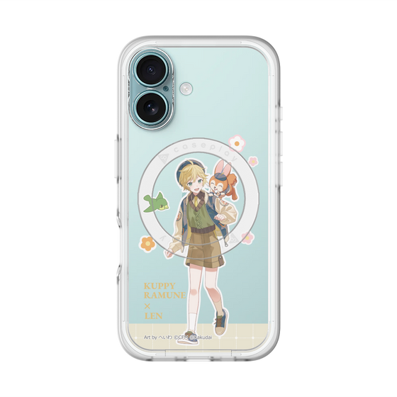 スリムプロテクションプレミアムケース with MagSafe［ 初音ミク×クッピーラムネ - 鏡音レン×クッピー - 等身イラスト2 ］