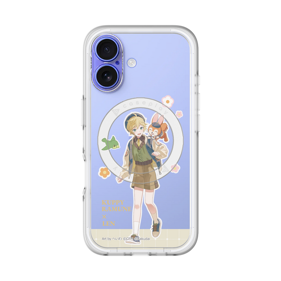 スリムプロテクションプレミアムケース with MagSafe［ 初音ミク×クッピーラムネ - 鏡音レン×クッピー - 等身イラスト2 ］