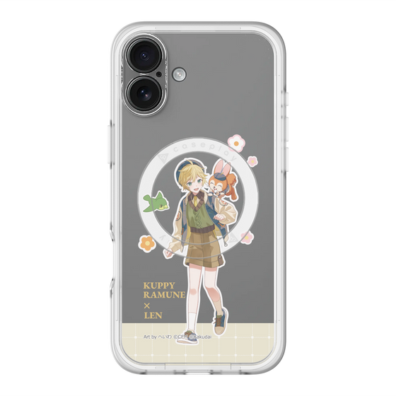 スリムプロテクションプレミアムケース with MagSafe［ 初音ミク×クッピーラムネ - 鏡音レン×クッピー - 等身イラスト2 ］