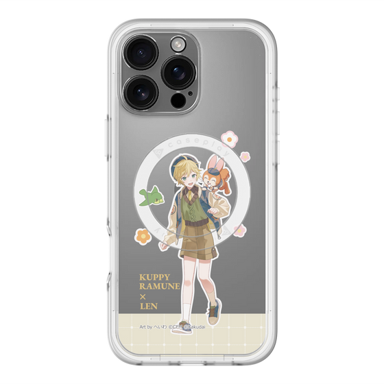 スリムプロテクションプレミアムケース with MagSafe［ 初音ミク×クッピーラムネ - 鏡音レン×クッピー - 等身イラスト2 ］