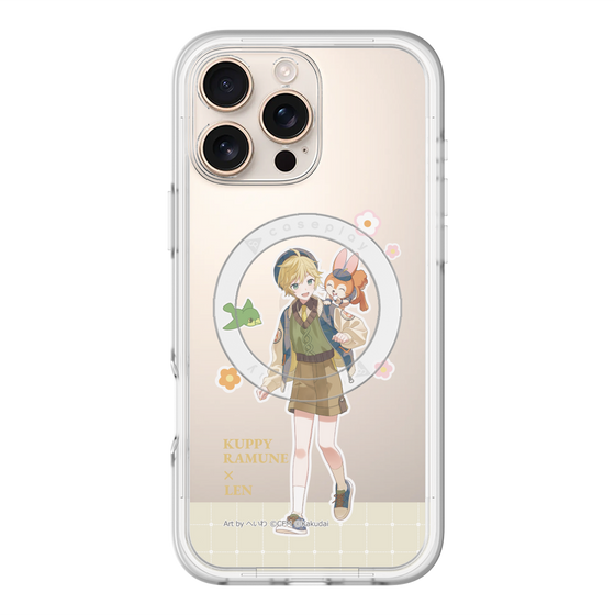 スリムプロテクションプレミアムケース with MagSafe［ 初音ミク×クッピーラムネ - 鏡音レン×クッピー - 等身イラスト2 ］