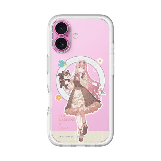 スリムプロテクションプレミアムケース with MagSafe［ 初音ミク×クッピーラムネ - 巡音ルカ×ラム - 等身イラスト2 ］