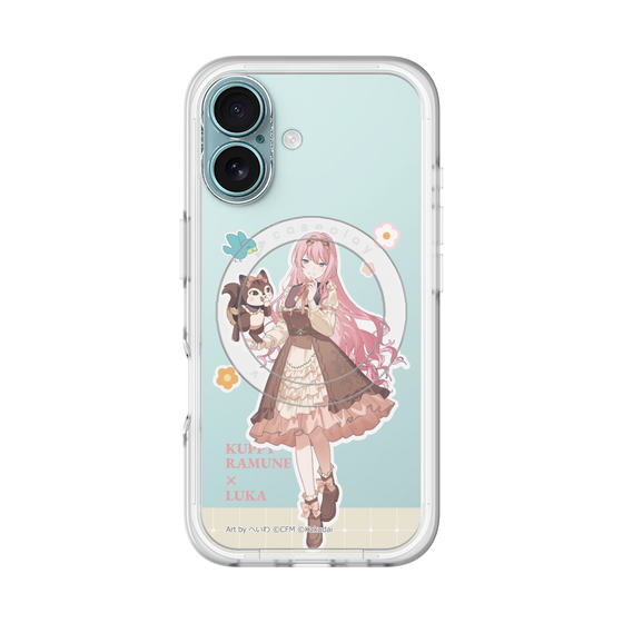 スリムプロテクションプレミアムケース with MagSafe［ 初音ミク×クッピーラムネ - 巡音ルカ×ラム - 等身イラスト2 ］