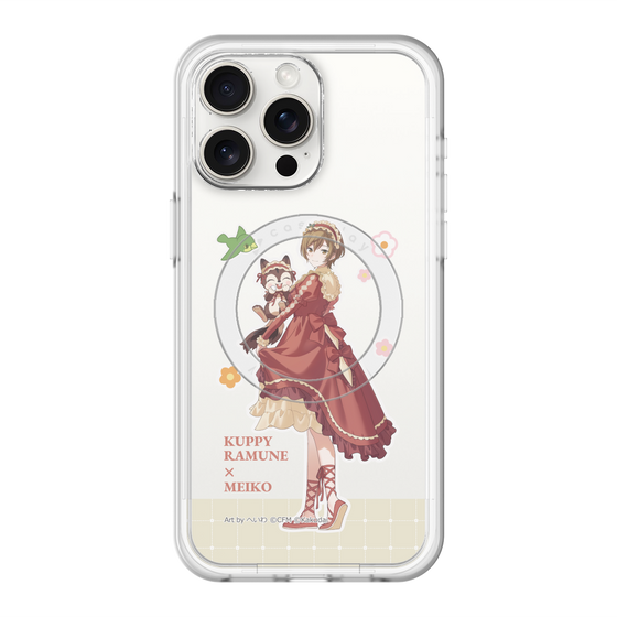 スリムプロテクションプレミアムケース with MagSafe［ 初音ミク×クッピーラムネ - MEIKO×ラム - 等身イラスト2 ］