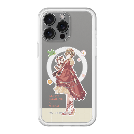 スリムプロテクションプレミアムケース with MagSafe［ 初音ミク×クッピーラムネ - MEIKO×ラム - 等身イラスト2 ］