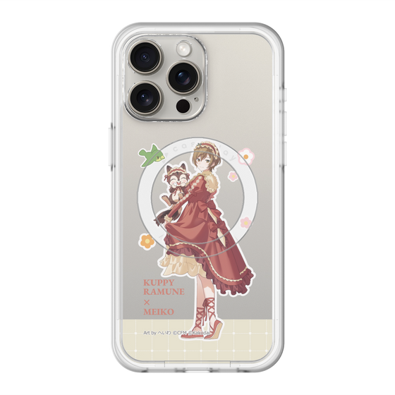 スリムプロテクションプレミアムケース with MagSafe［ 初音ミク×クッピーラムネ - MEIKO×ラム - 等身イラスト2 ］