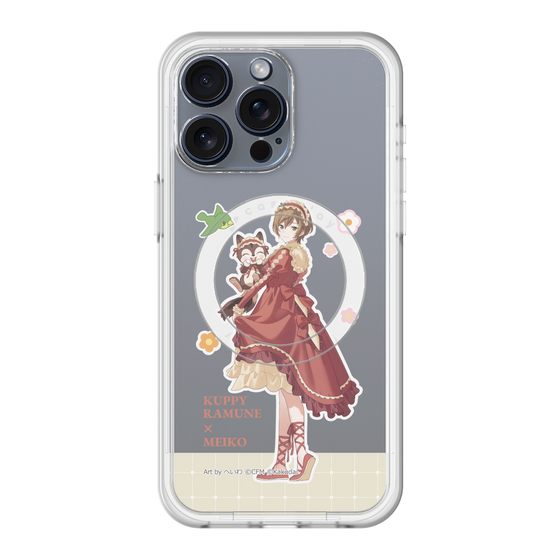 スリムプロテクションプレミアムケース with MagSafe［ 初音ミク×クッピーラムネ - MEIKO×ラム - 等身イラスト2 ］