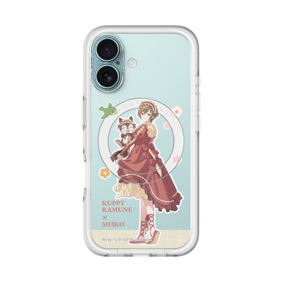 スリムプロテクションプレミアムケース with MagSafe［ 初音ミク×クッピーラムネ - MEIKO×ラム - 等身イラスト2 ］