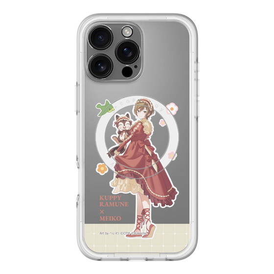 スリムプロテクションプレミアムケース with MagSafe［ 初音ミク×クッピーラムネ - MEIKO×ラム - 等身イラスト2 ］