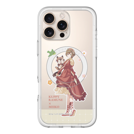 スリムプロテクションプレミアムケース with MagSafe［ 初音ミク×クッピーラムネ - MEIKO×ラム - 等身イラスト2 ］