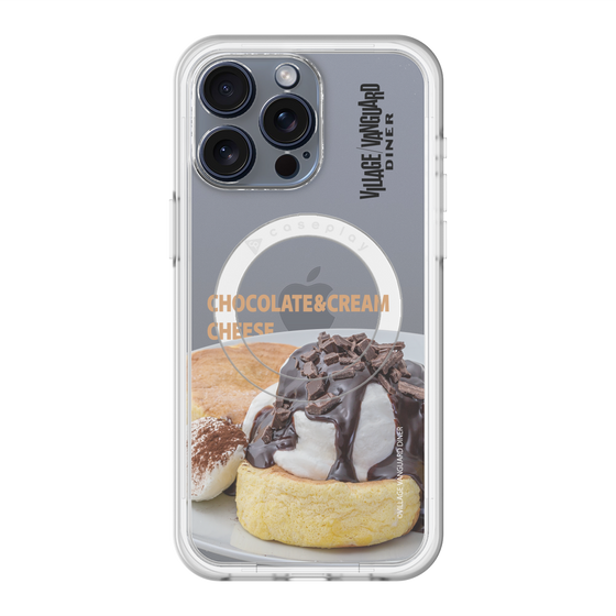 スリムプロテクションプレミアムケース with MagSafe［ ヴィレッジヴァンガードダイナー - チョコレート&クリームチーズパンケーキ ］