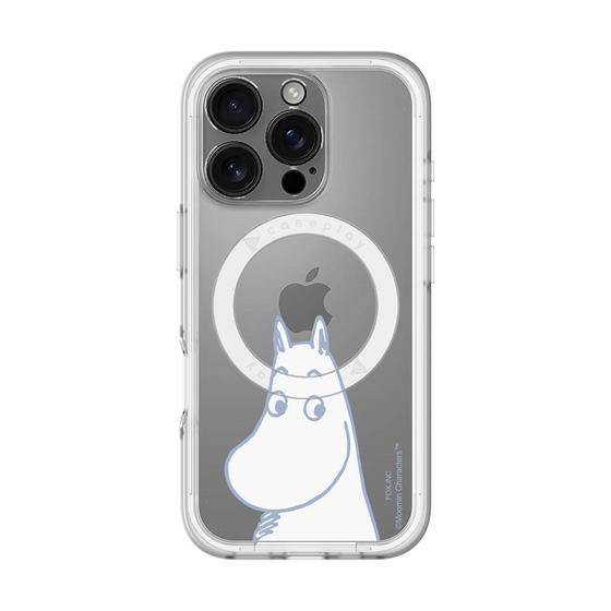 スリムプロテクションプレミアムケース with MagSafe［ MOOMIN - Familiar face ］