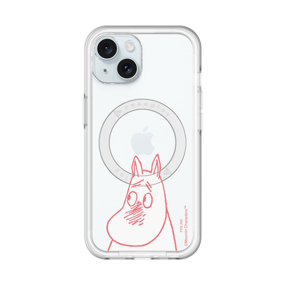 スリムプロテクションプレミアムケース with MagSafe［ MOOMIN - Blushing face ］
