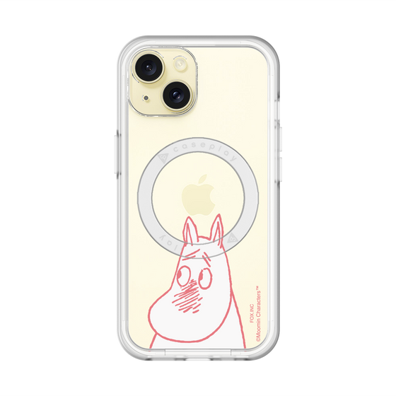 スリムプロテクションプレミアムケース with MagSafe［ MOOMIN - Blushing face ］