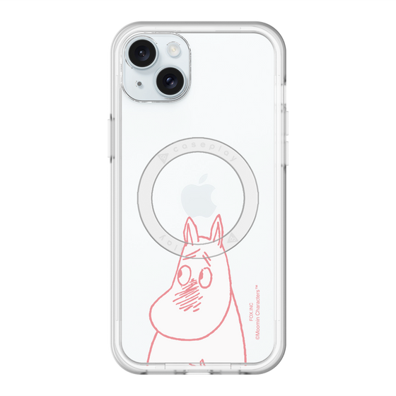 スリムプロテクションプレミアムケース with MagSafe［ MOOMIN - Blushing face ］