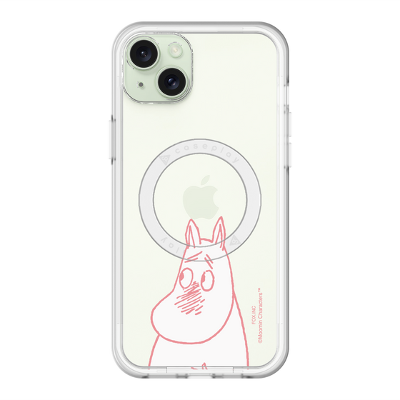 スリムプロテクションプレミアムケース with MagSafe［ MOOMIN - Blushing face ］