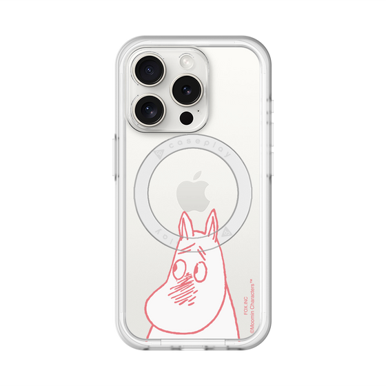 スリムプロテクションプレミアムケース with MagSafe［ MOOMIN - Blushing face ］