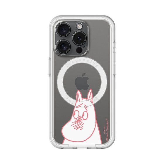 スリムプロテクションプレミアムケース with MagSafe［ MOOMIN - Blushing face ］